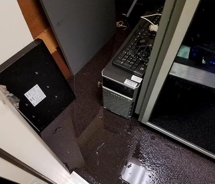 computer equipment and carpet with water damage