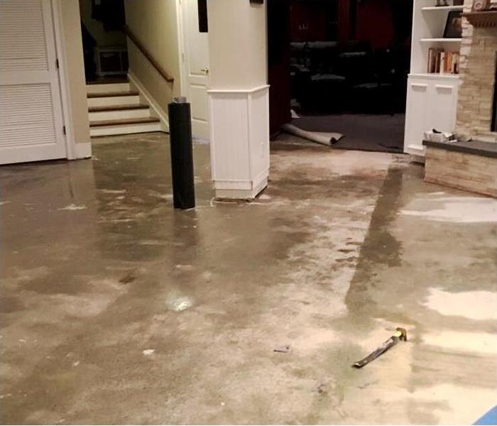flood and water damage to local basement